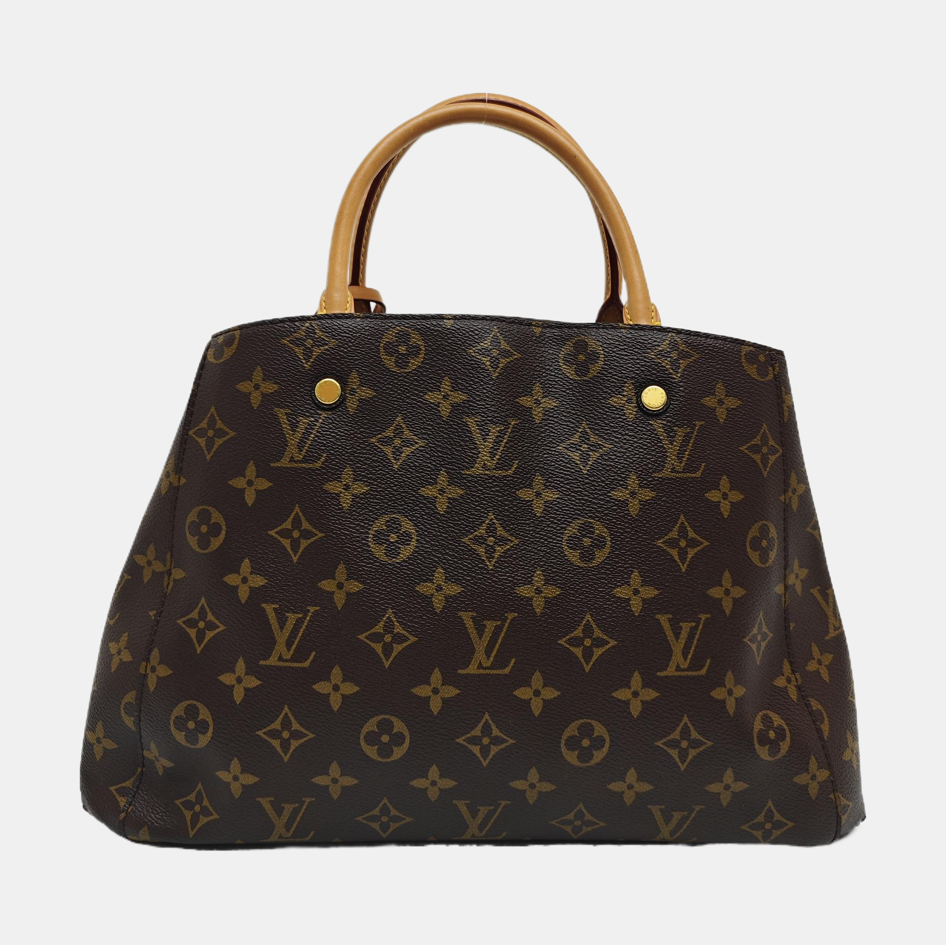 MONTAIGNE GM Monogram Coated Canvas Brown