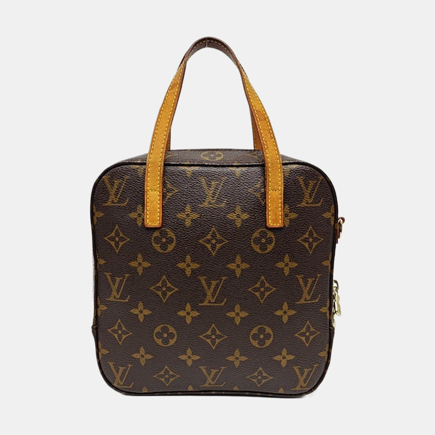 SPONTINI Monogram Coated Canvas Brown
