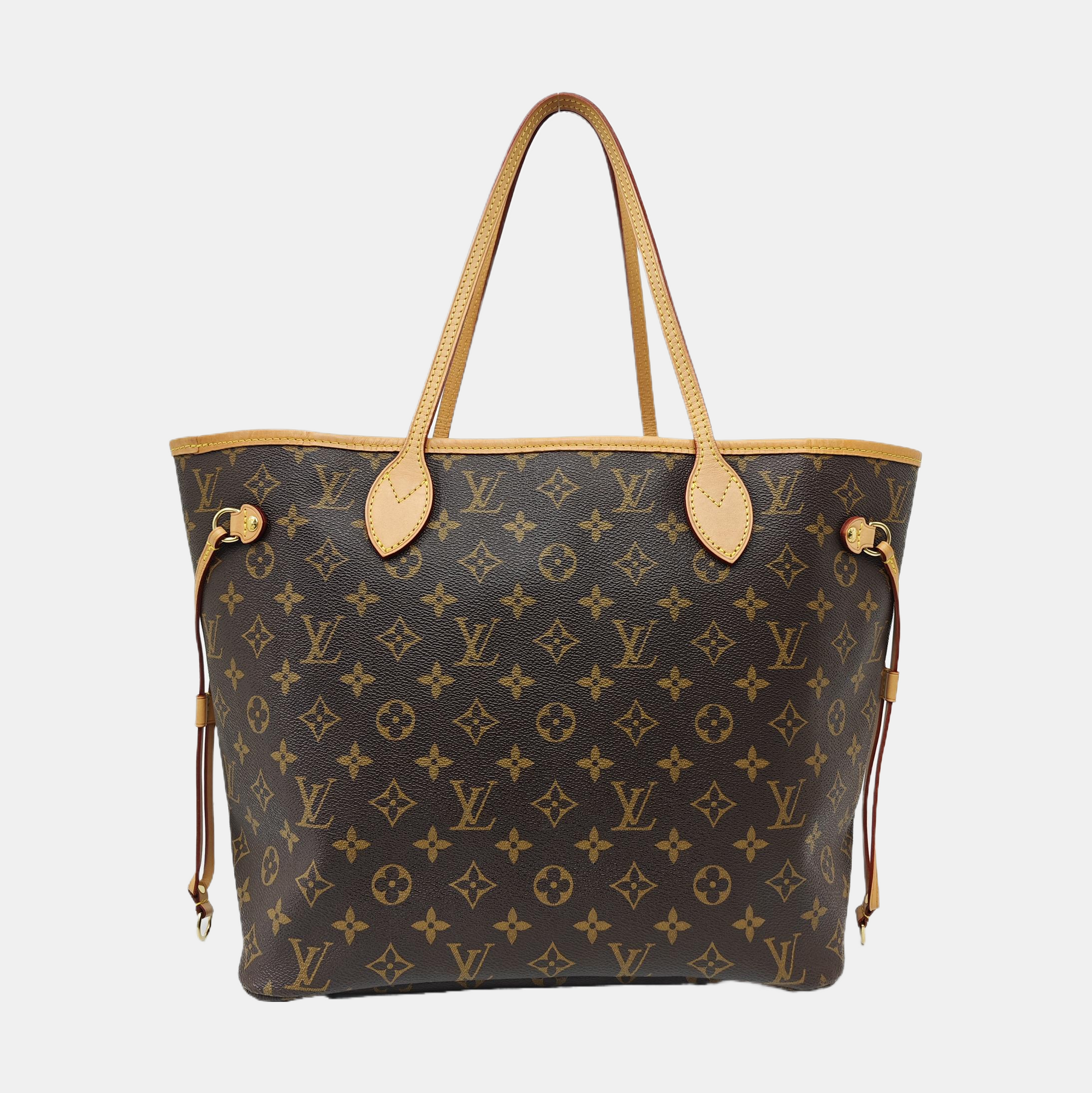 NEVERFULL MM Monogram Coated Canvas Brown