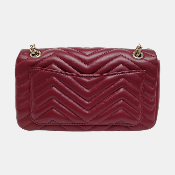 GG Marmont Medium Quilted Lambskin Red