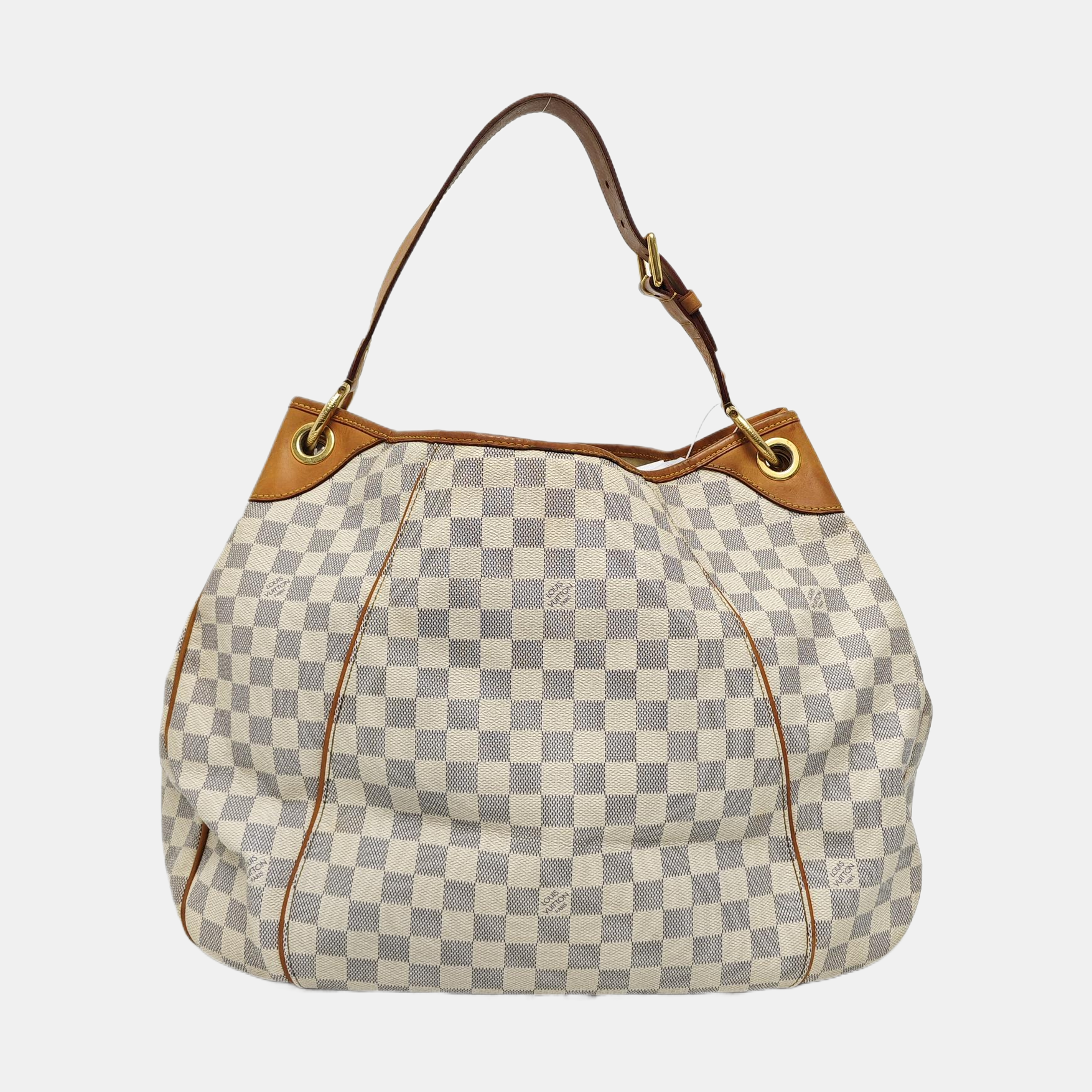 GALLIERA GM Damier Azur Coated Canvas White