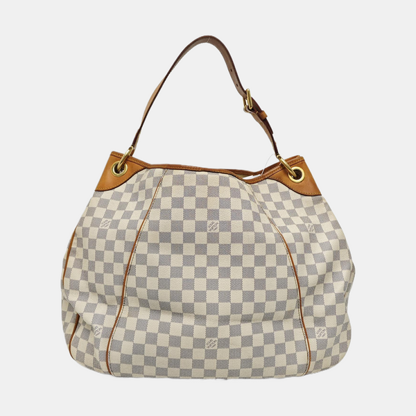 GALLIERA GM Damier Azur Coated Canvas White