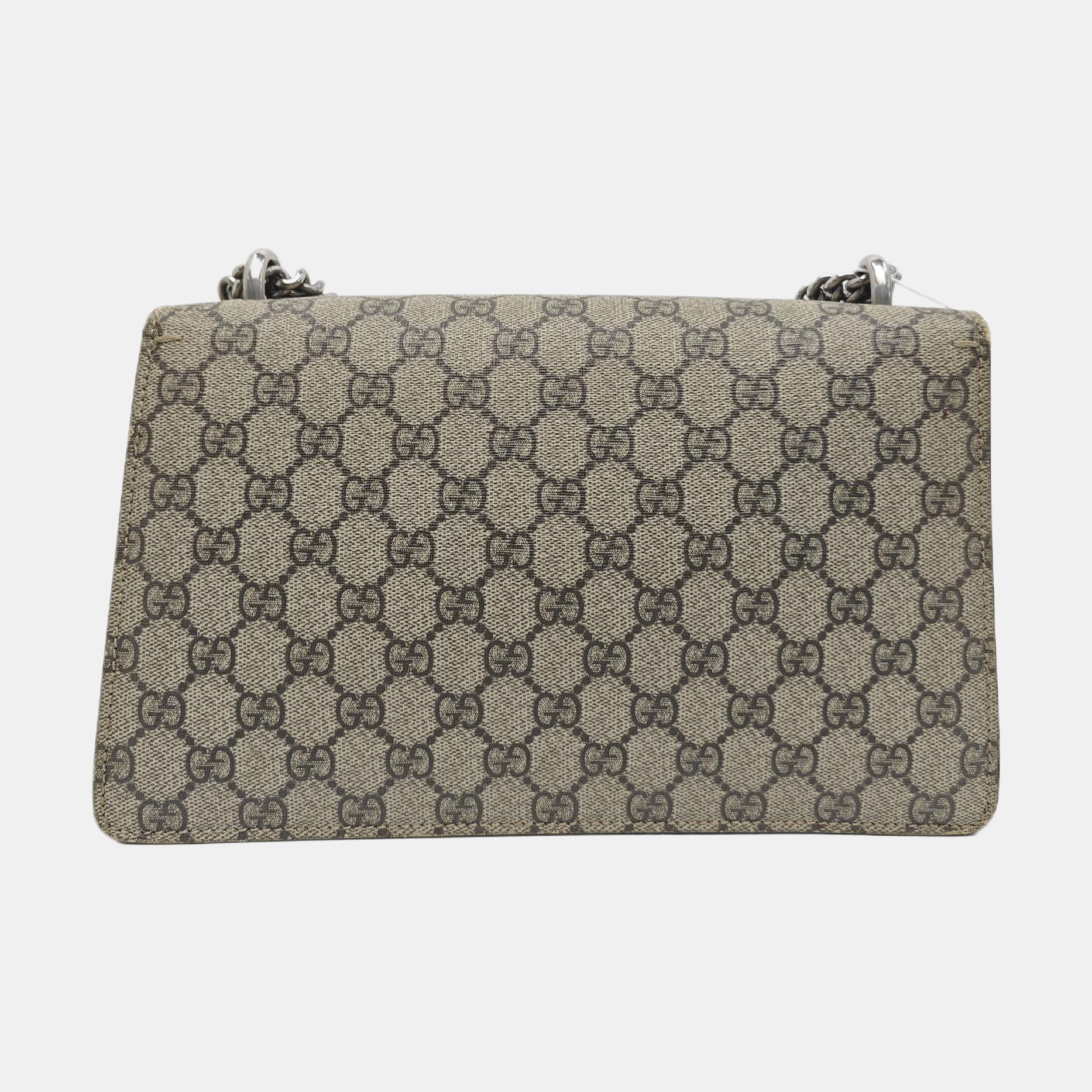 Dionysus Small Monogram Coated Canvas Beige