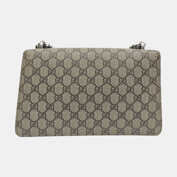 Dionysus Small Monogram Coated Canvas Beige