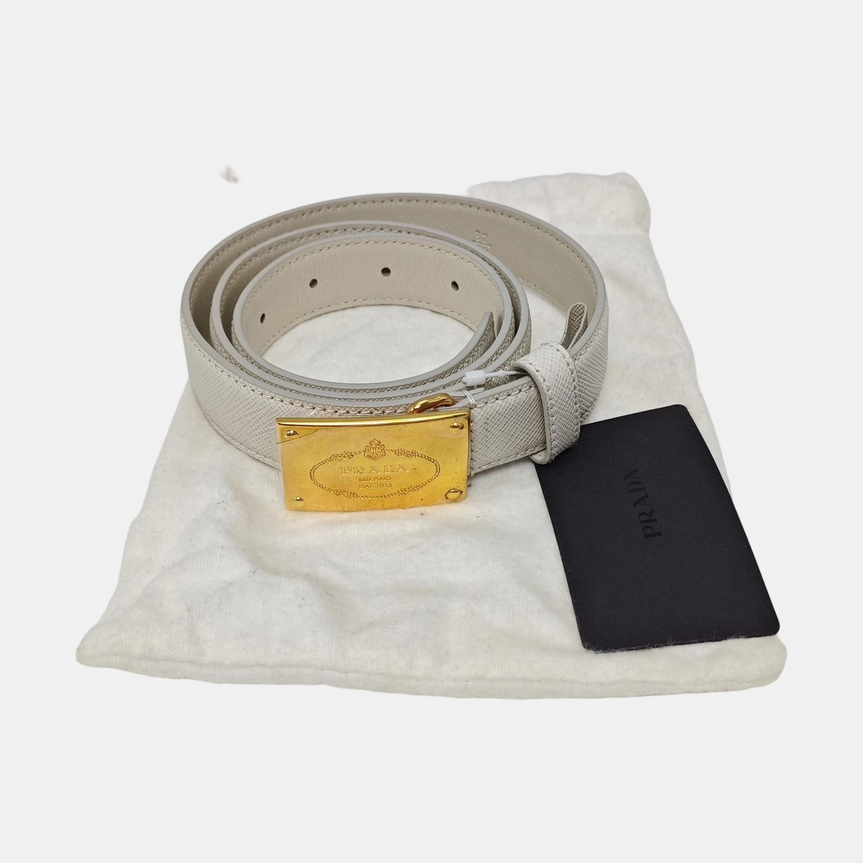 Leather Belt White
