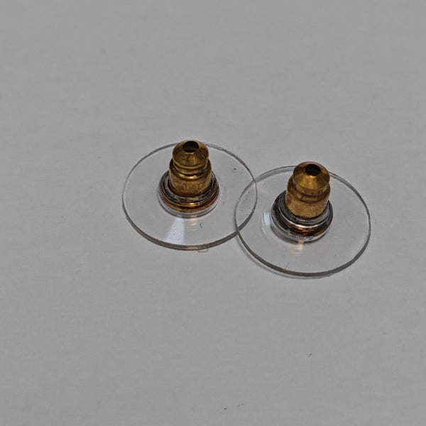 Pendientes de botón de oro metálico