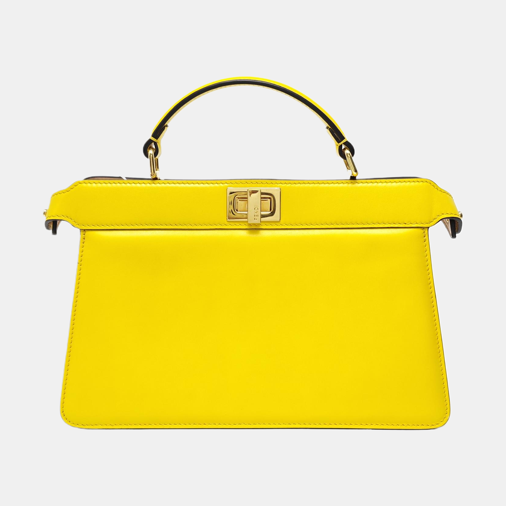 Peekaboo Medium Calfskin Yellow