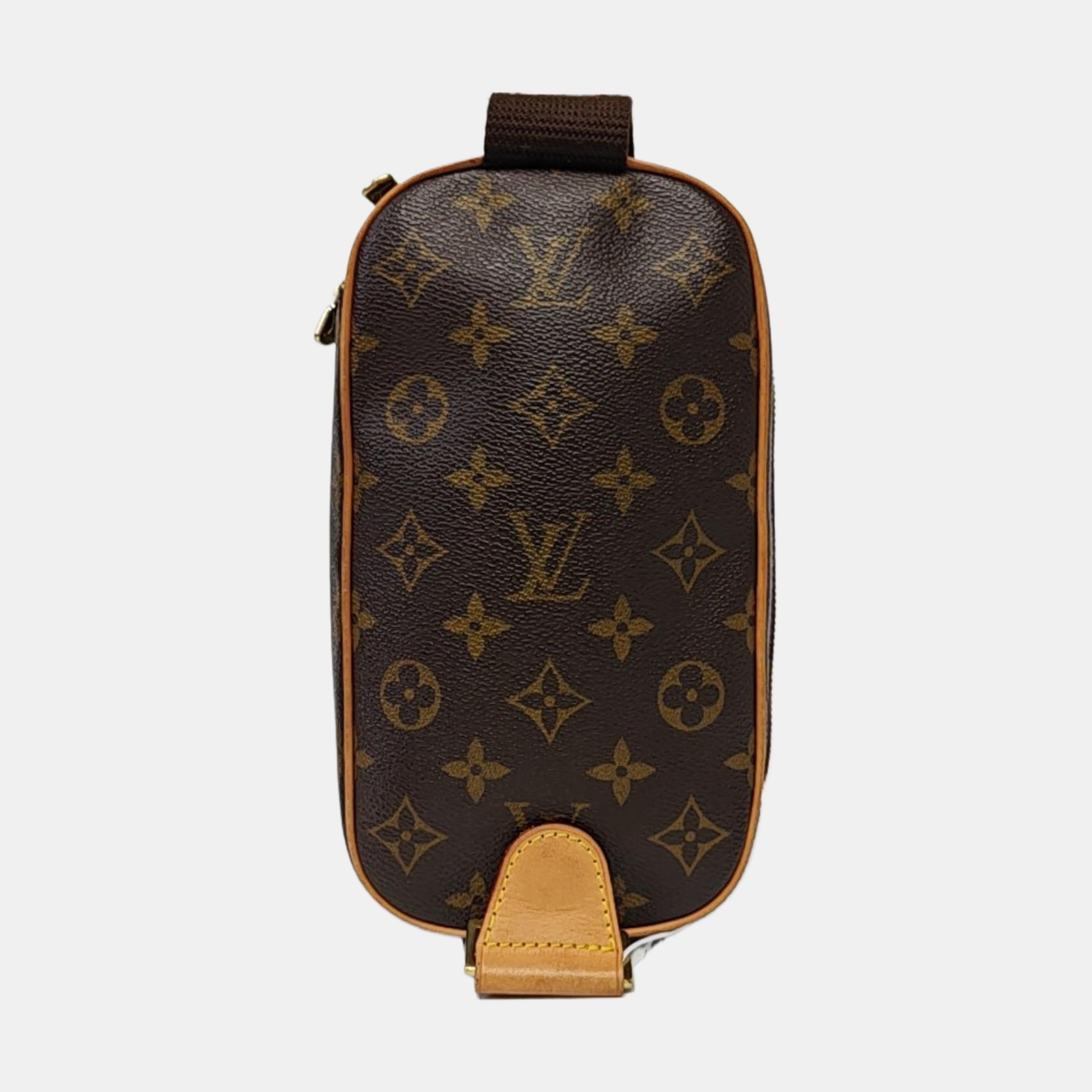 GANGE Monogram Coated Canvas Brown