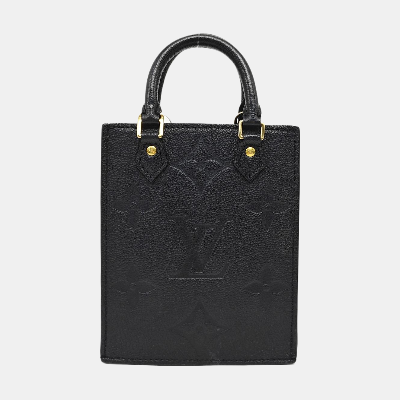 SAC PLAT Mini Calfskin Black
