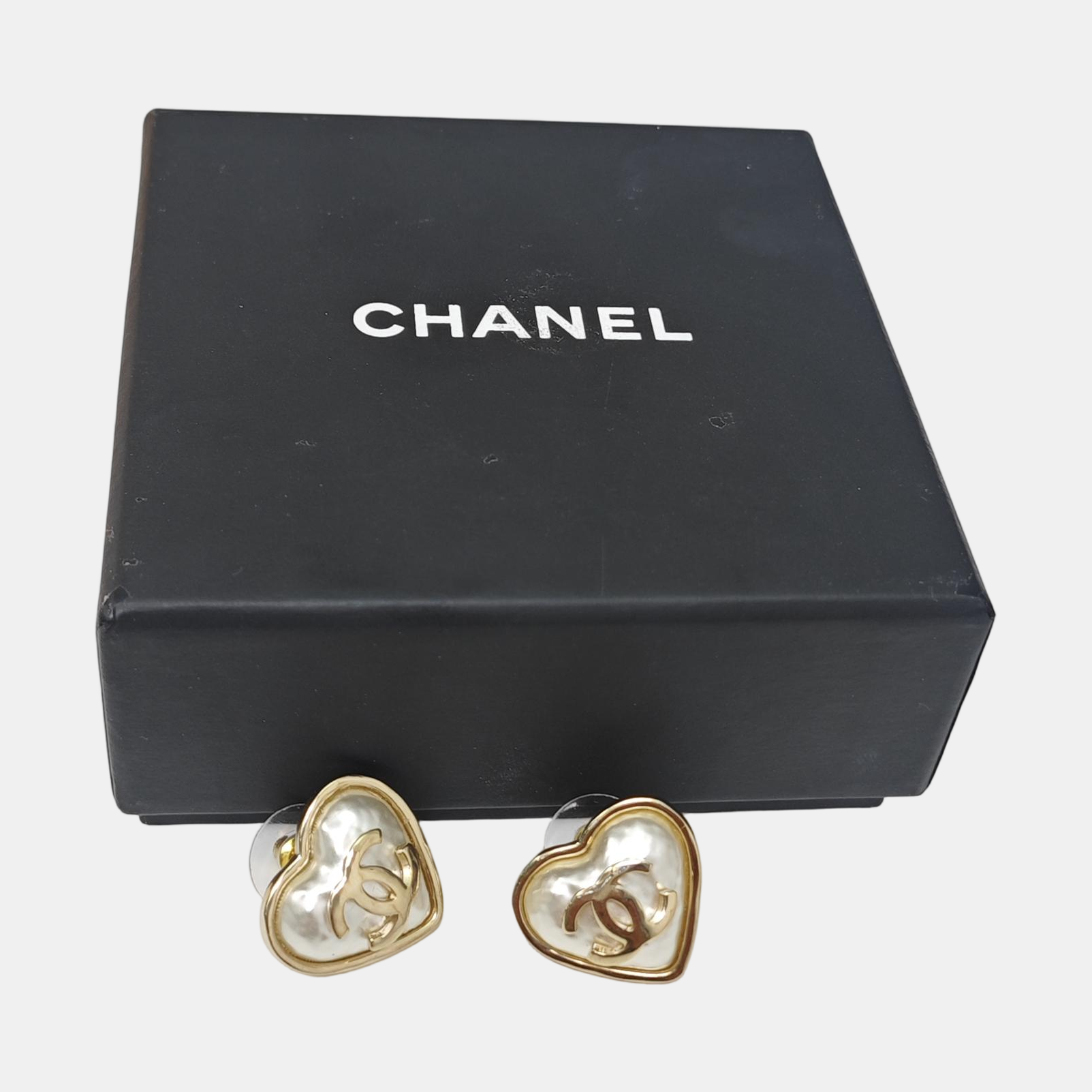 Metal White Stud Earrings