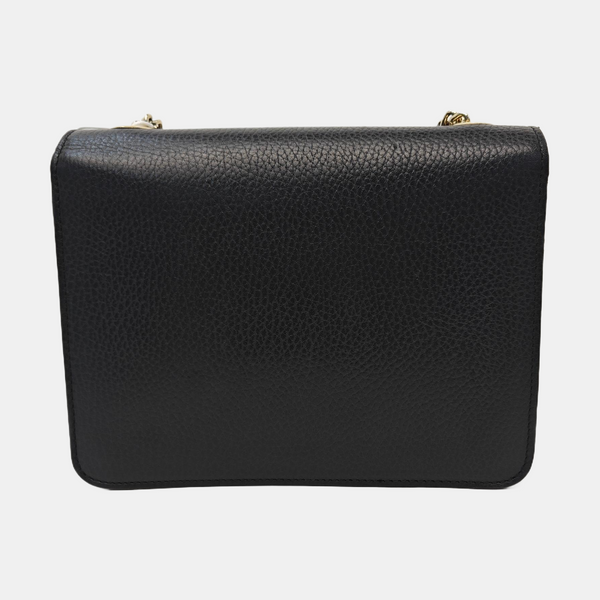 Interlocking G Small Calfskin Black