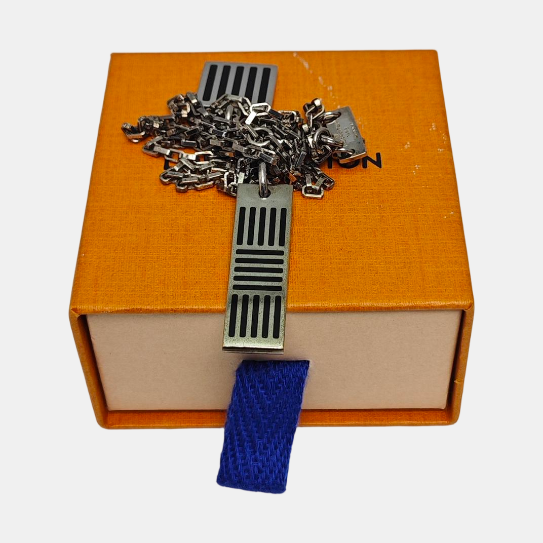 DAMIER Brass Silver Necklace