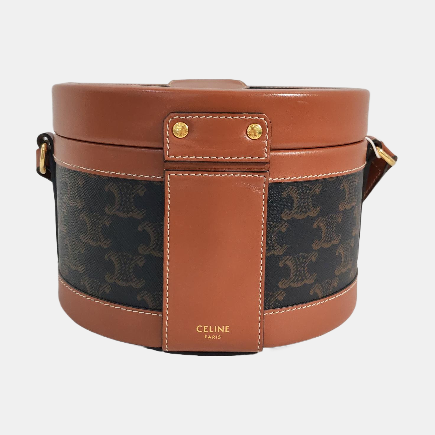 Authenticated pre-owned  TRIOMPHE Medium Coated Canvas Brown - Shoulder Bag at Looply