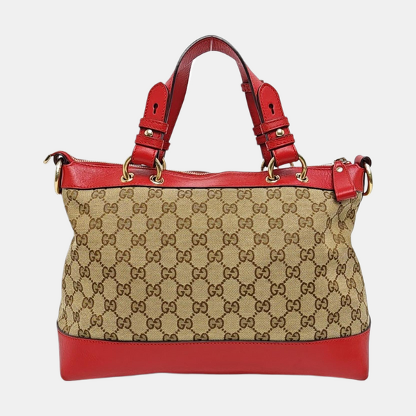 Monogram Canvas Tote Bag Beige