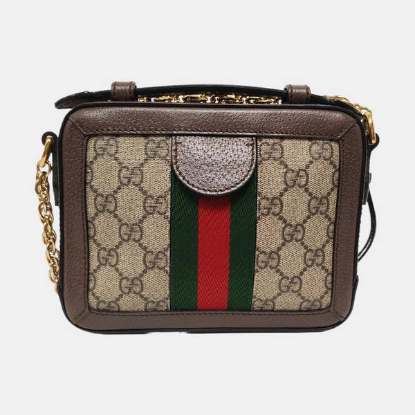 Ophidia Mini Monogram Coated Canvas Beige