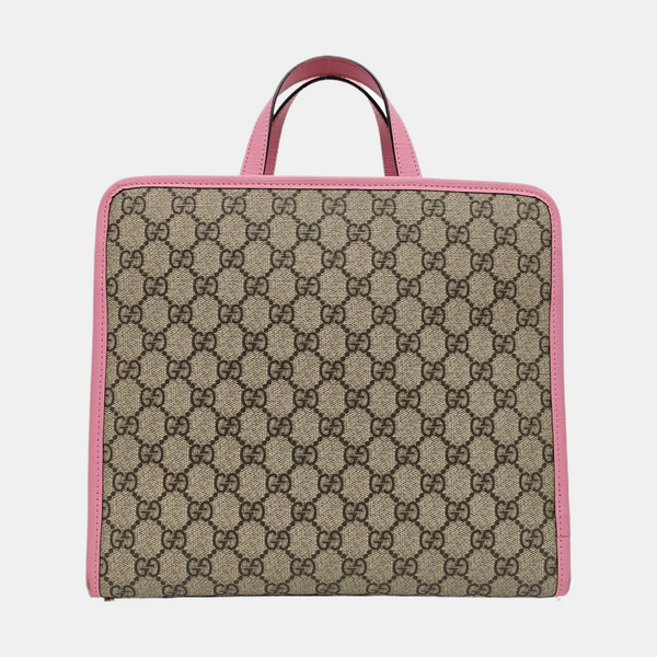 Children’s GG Bucket Monogram Coated Canvas Beige