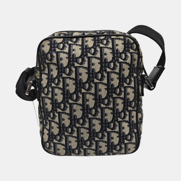 Oblique Fabric Shoulder Bag Beige