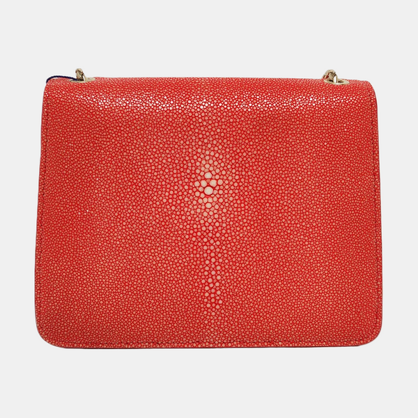 SERPENTI FOREVER Small Stingray Leather Red