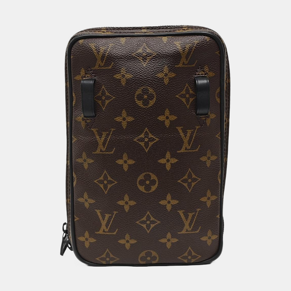 UTILITY SIDE Monogram Coated Canvas Brown