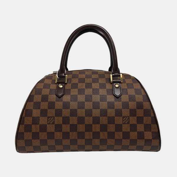RIBERA MM Damier Ebene Coated Canvas Brown