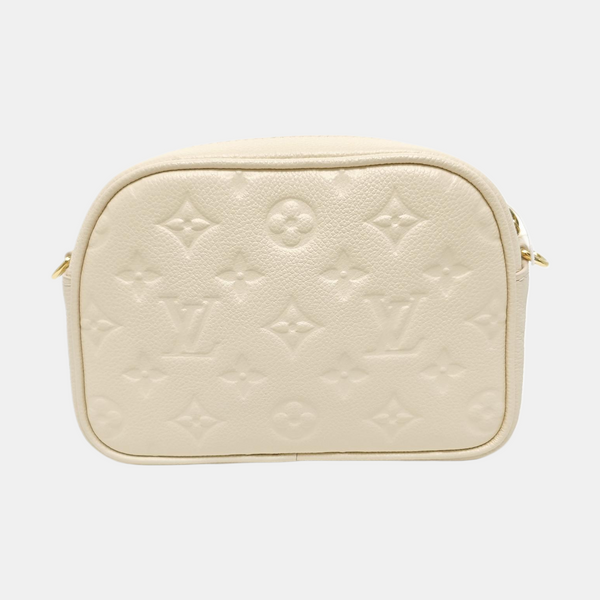 Monogram Calfskin Shoulder Bag Mini Beige