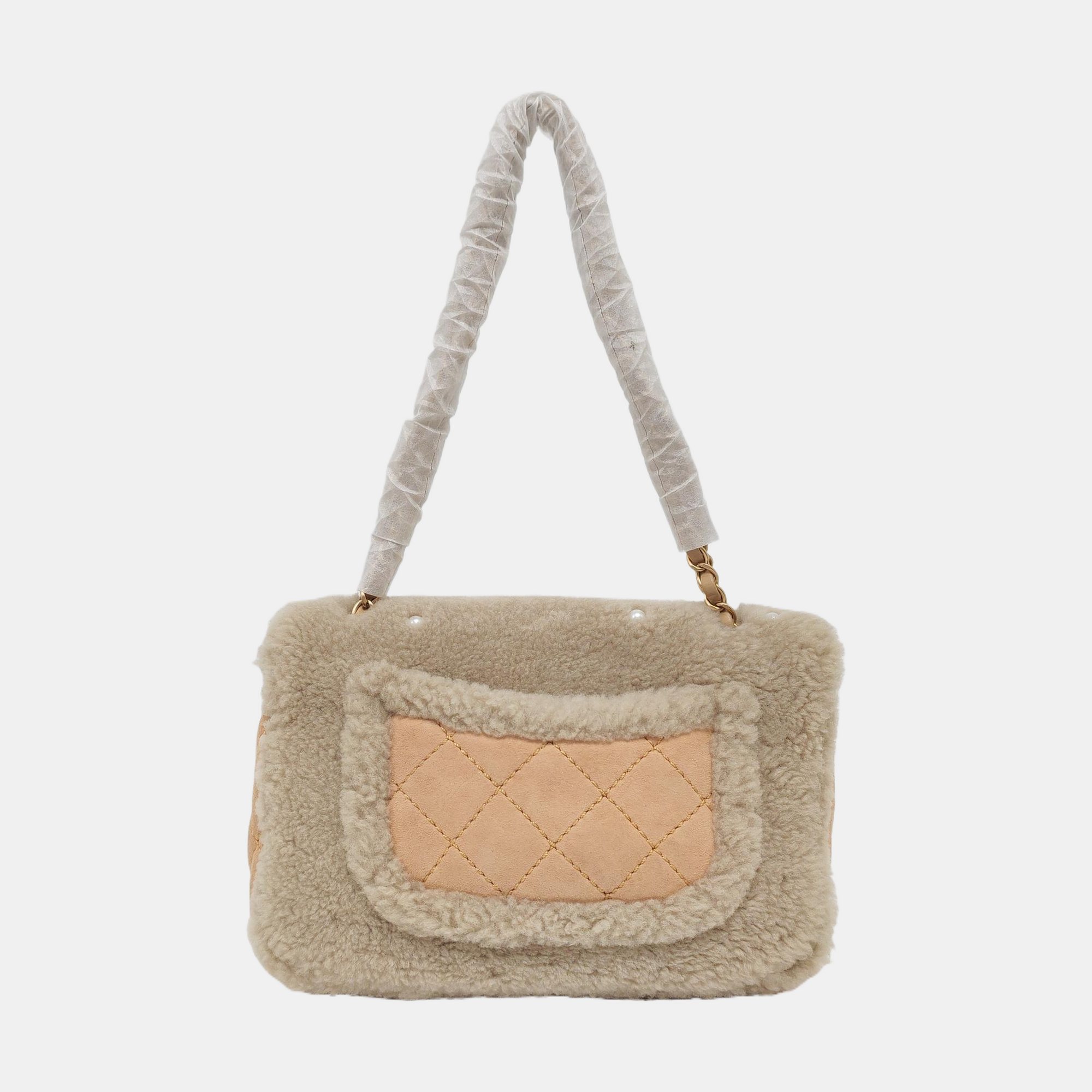 CLASSIC FLAP Small Sheepskin Gray