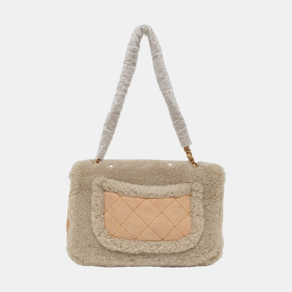 CLASSIC FLAP Small Sheepskin Gray