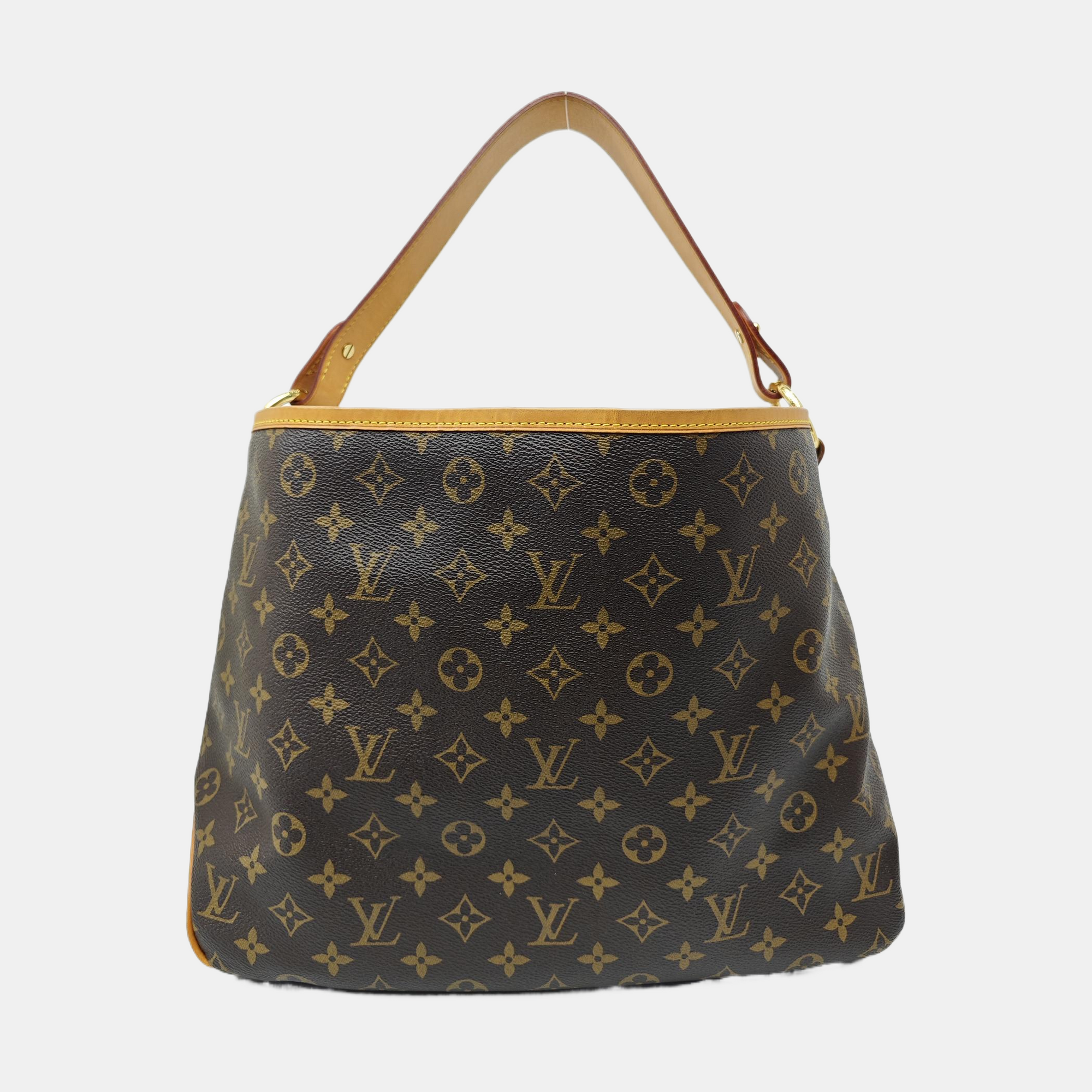 Monogram Coated Canvas Top Handle Bag Brown