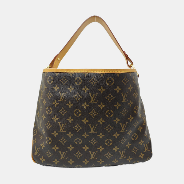 Monogram Coated Canvas Top Handle Bag Brown