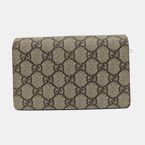 Dionysus Super Mini Monogram Coated Canvas Beige