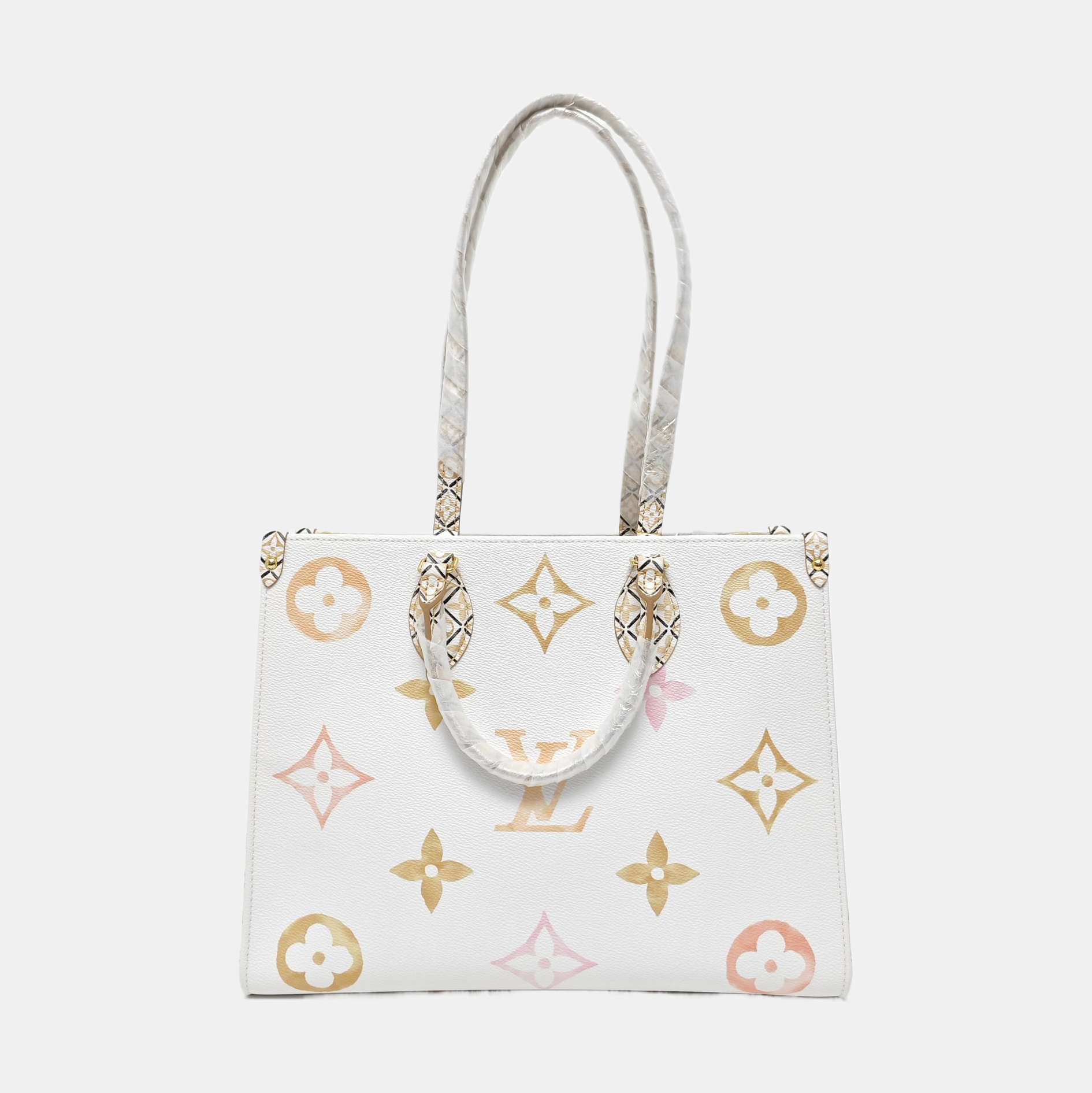 ONTHEGO MM Monogram Coated Canvas White