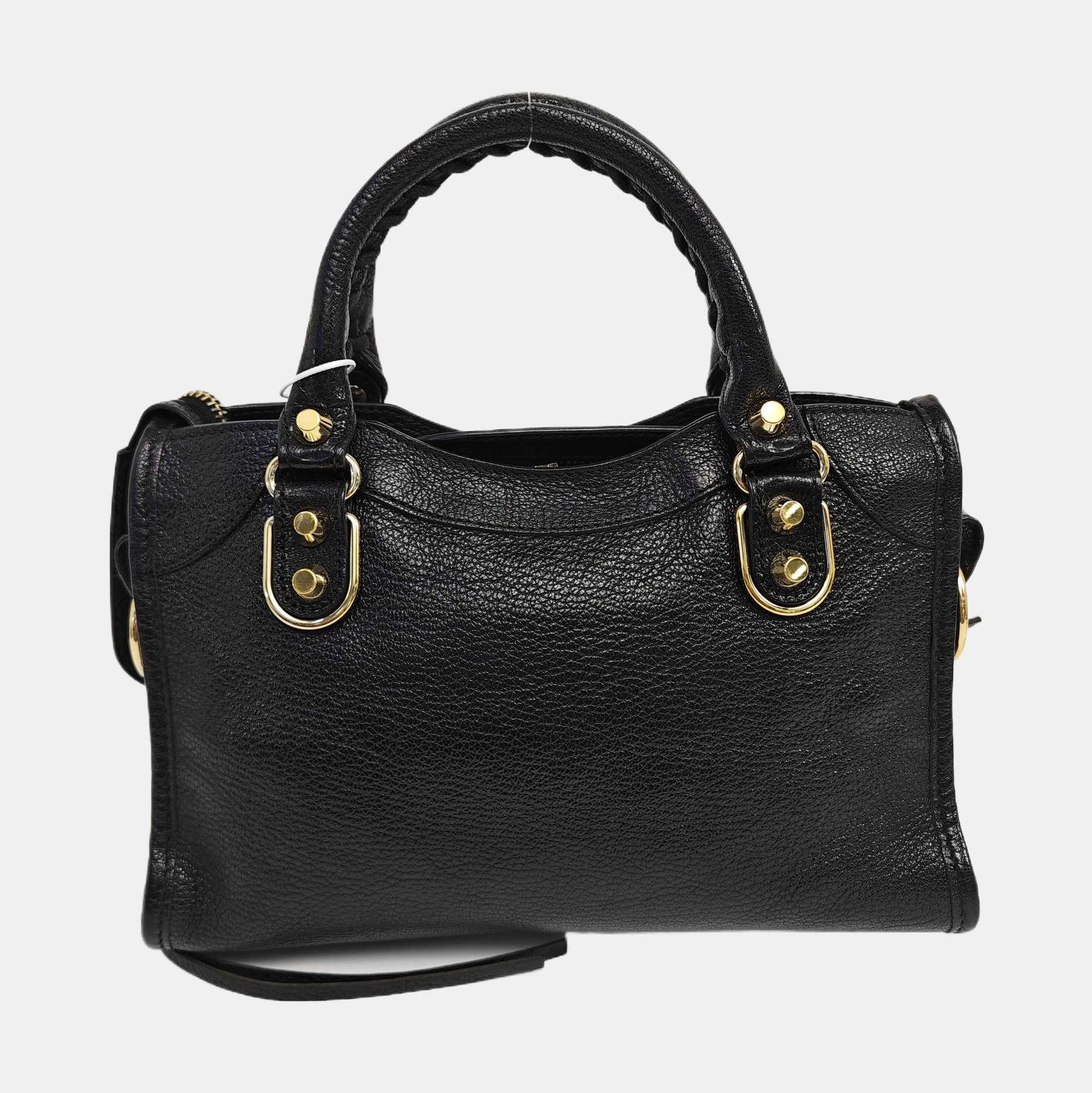 Classic Metallic Edge City Mini Lambskin Black
