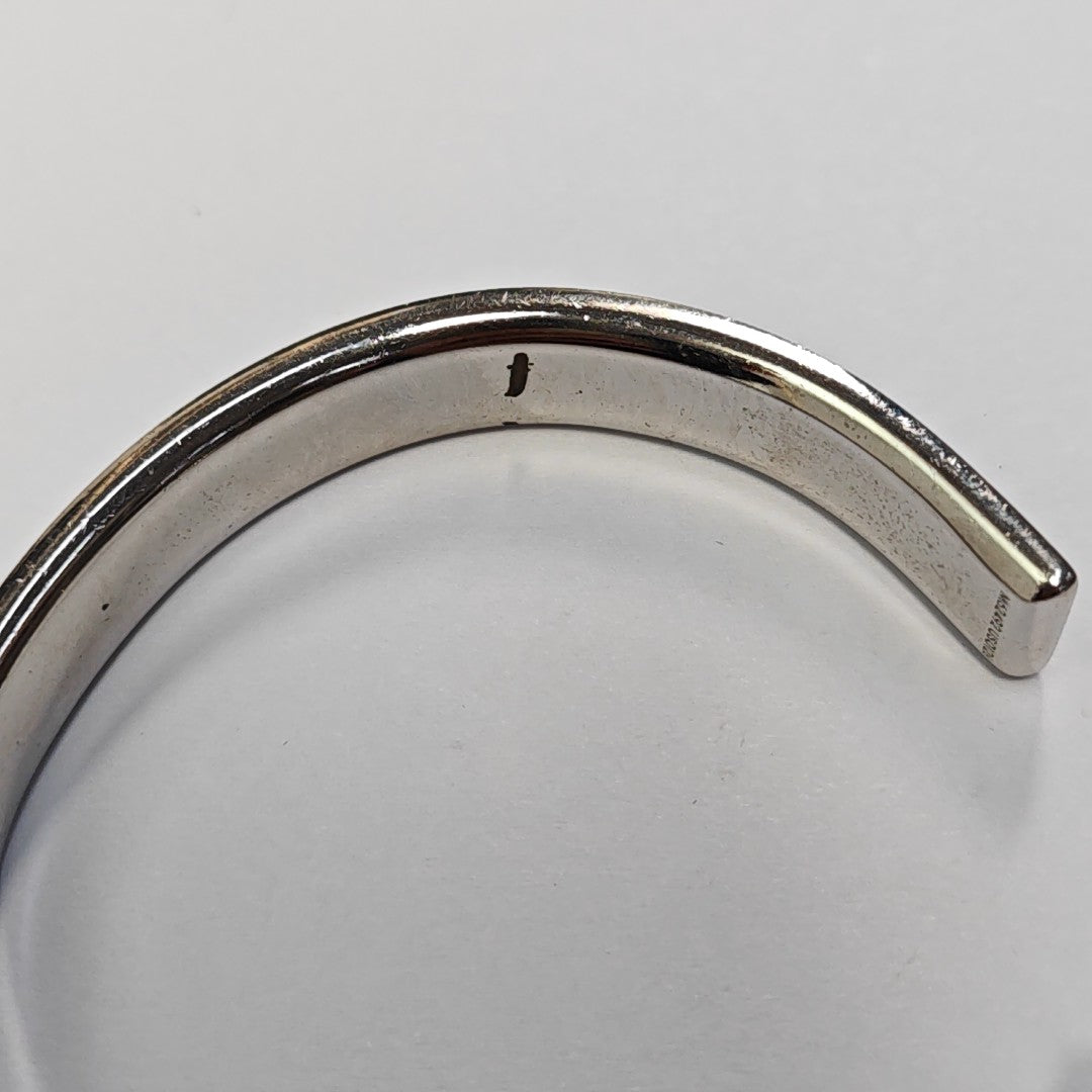 Brazalete metálico plateado DAMIER