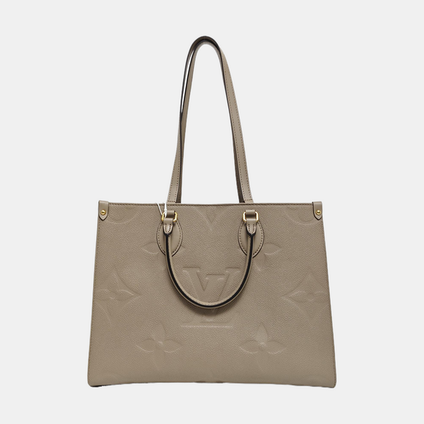 Authenticated pre-owned  ONTHEGO MM Monogram Calfskin Grey - Tote Bag at Looply