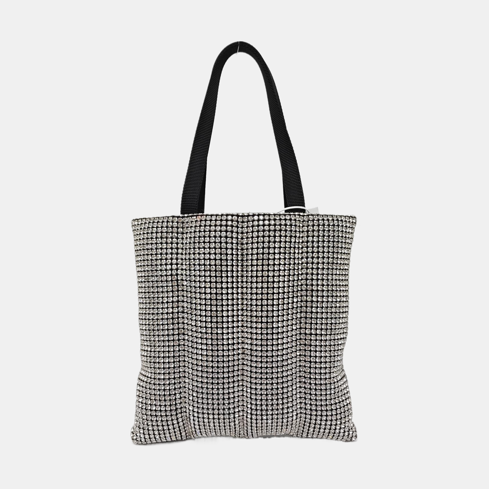 Lab-Grown Diamond Top Handle Bag Black