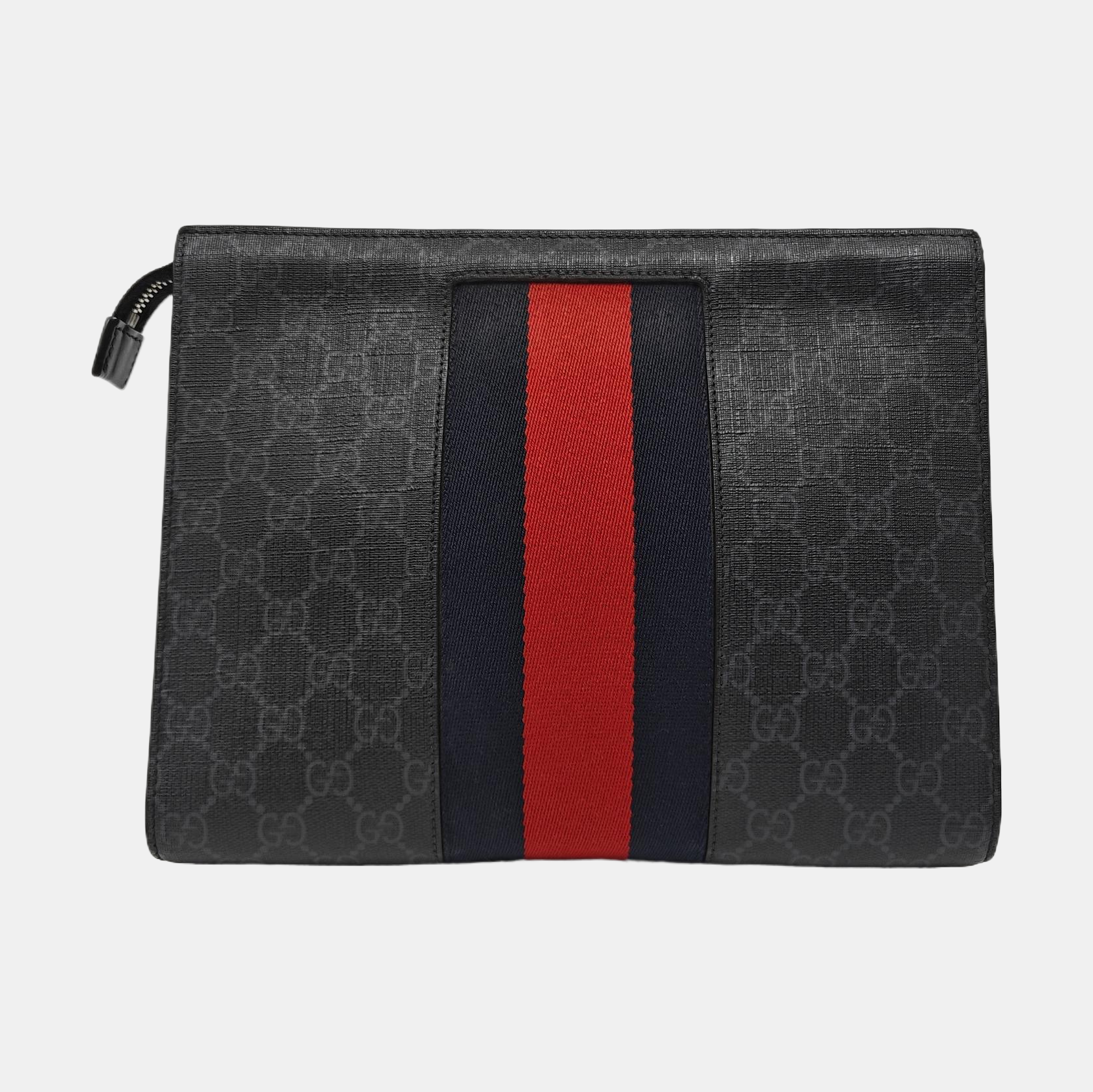 GG Supreme Monogram Coated Canvas Gray