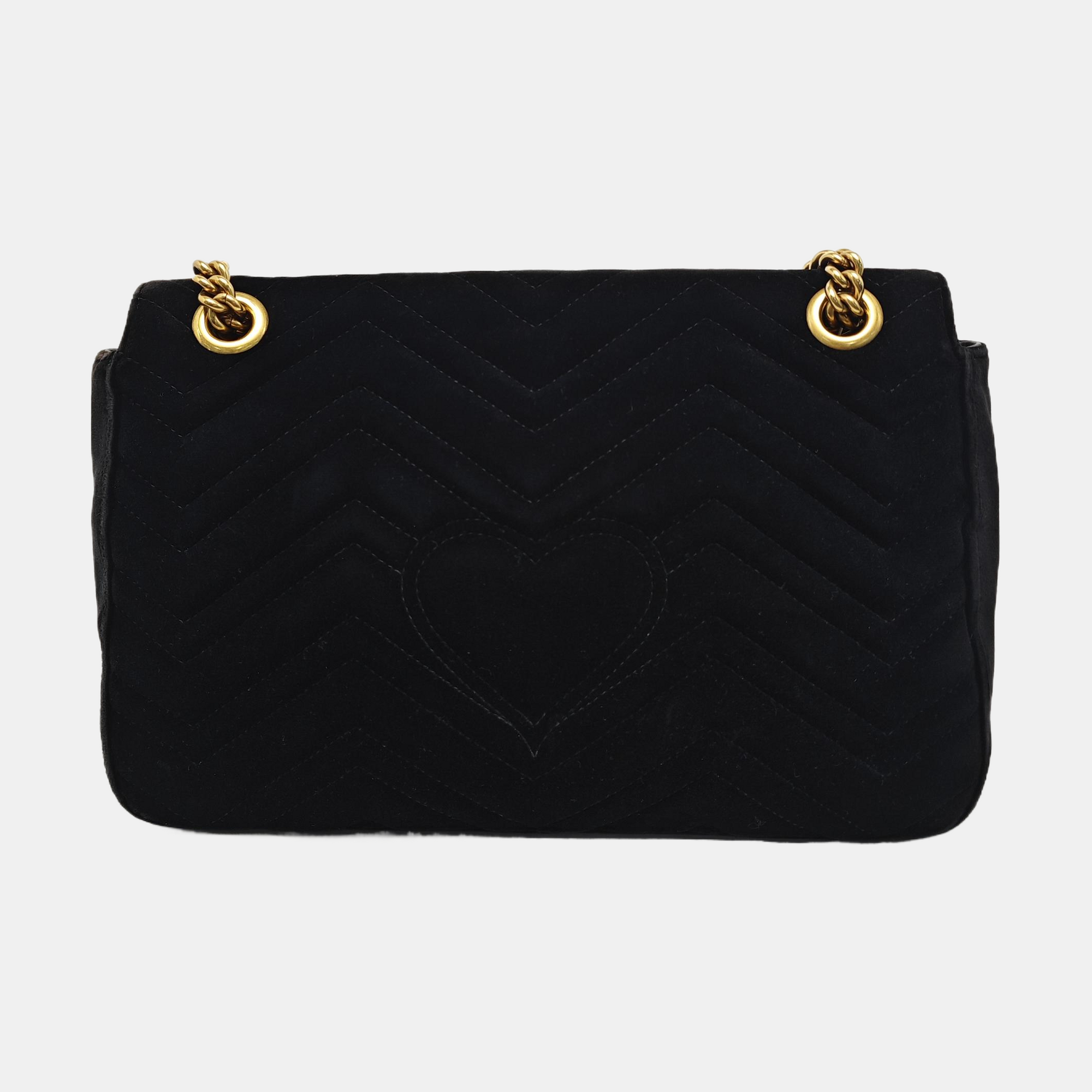 GG Marmont Large Quilted Velvet Black