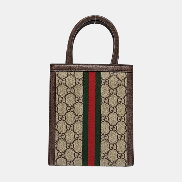 Ophidia Super Mini Monogram Coated Canvas Beige