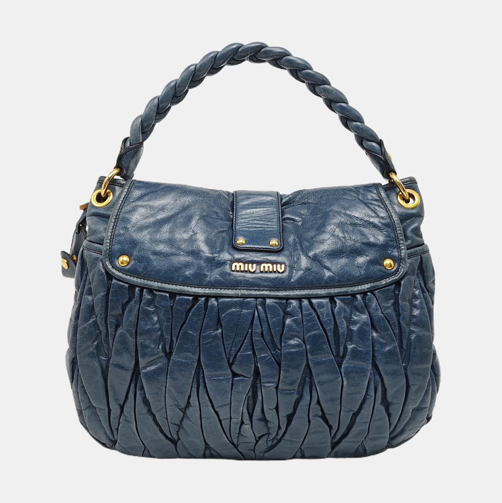 Miu Coffer Calfskin Blue