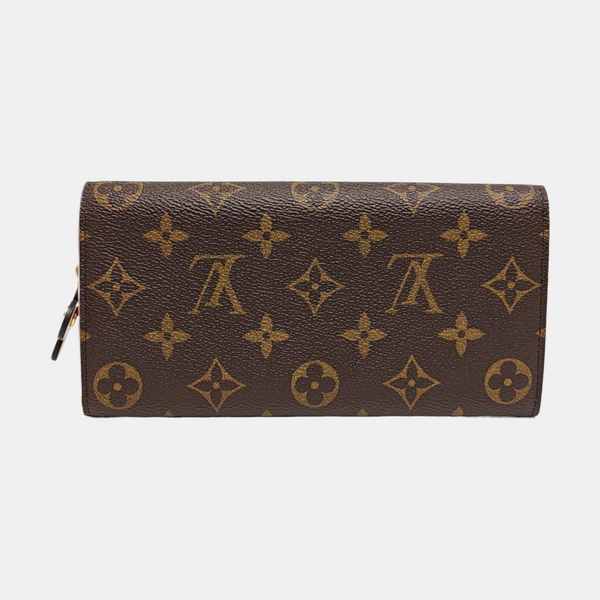 EMILIE Monogram Coated Canvas Brown Wallet