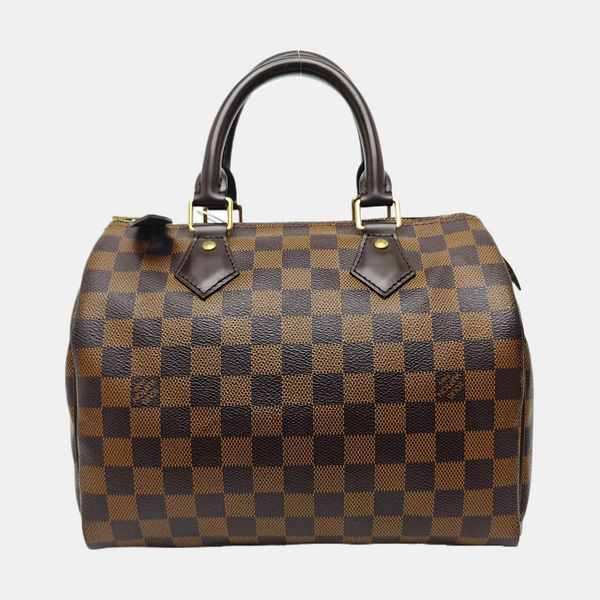 SPEEDY 25 Damier Ebene Coated Canvas Brown
