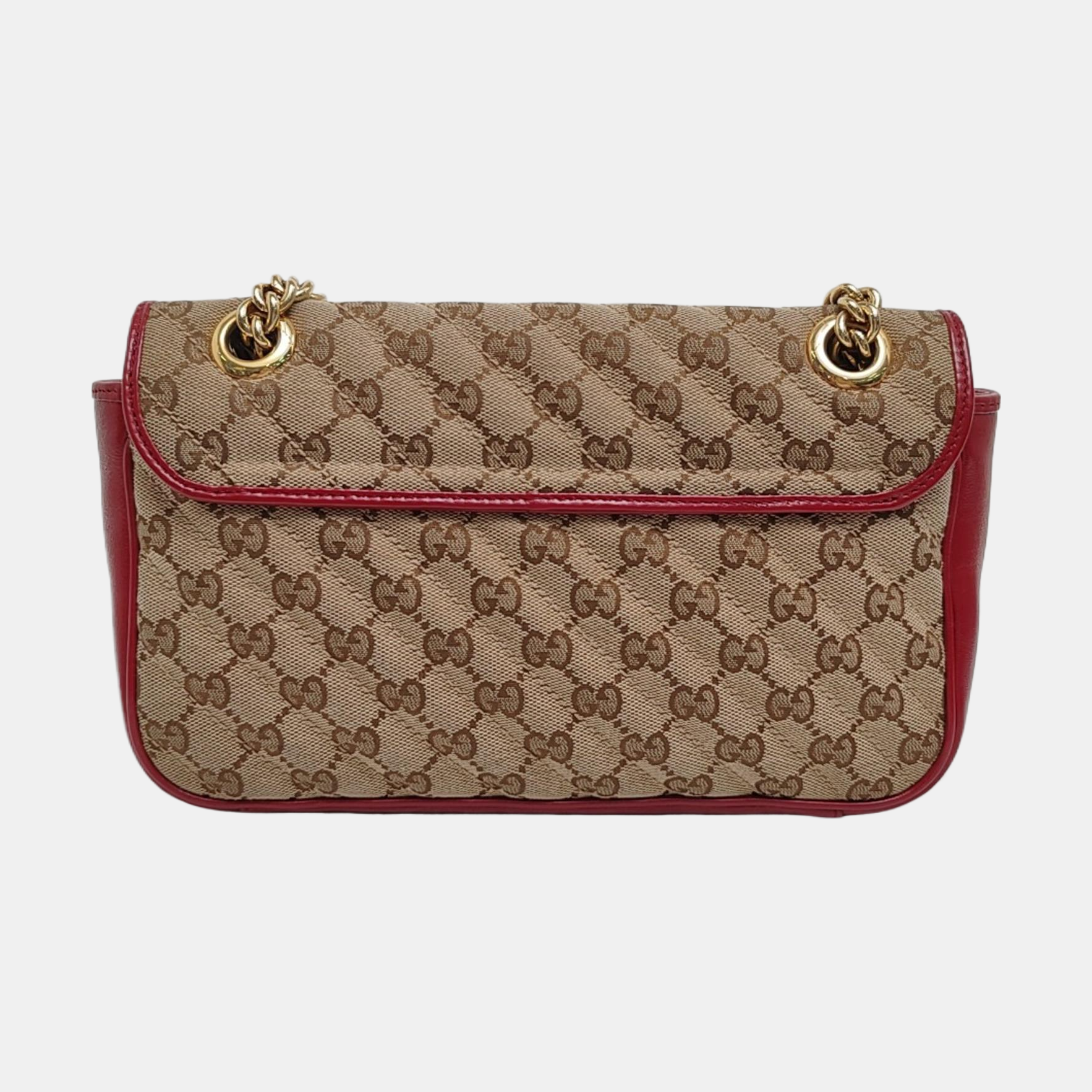 GG Marmont Acolchado Mediano, Lona Monogram Negro