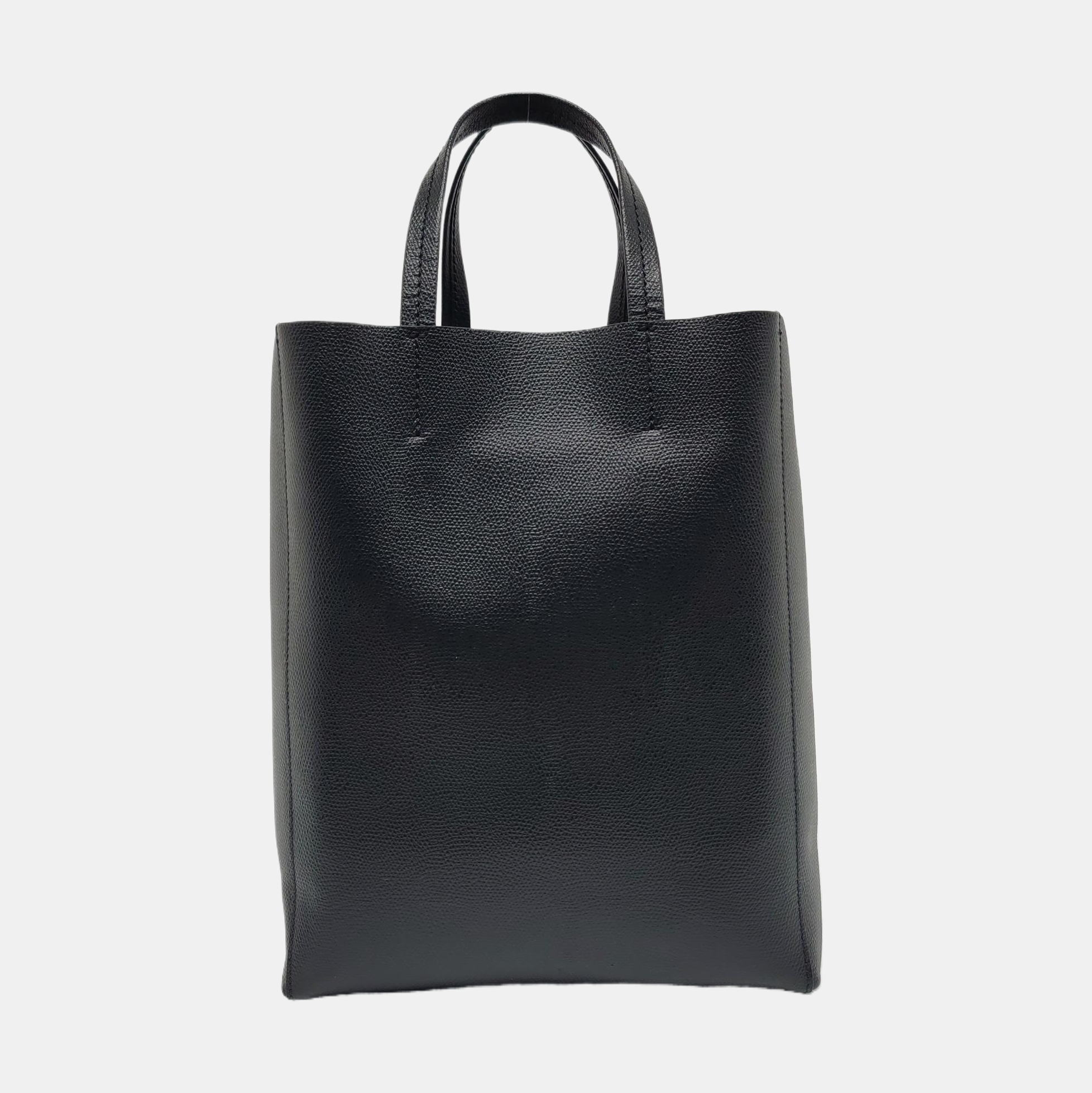 Authenticated pre-owned  VERTICAL CABAS Small Calfskin Black - Tote Bag at Looply