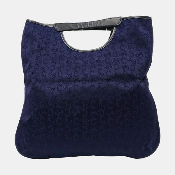 Canvas Top Handle Bag Blue