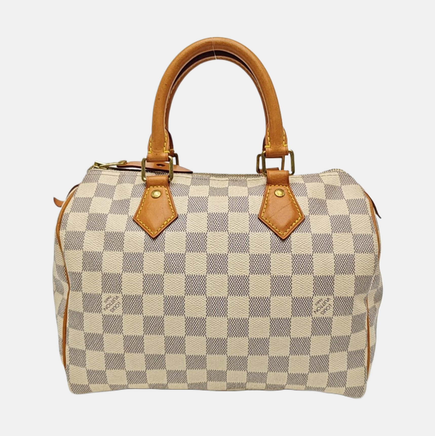 SPEEDY 25 Damier Azur Coated Canvas White