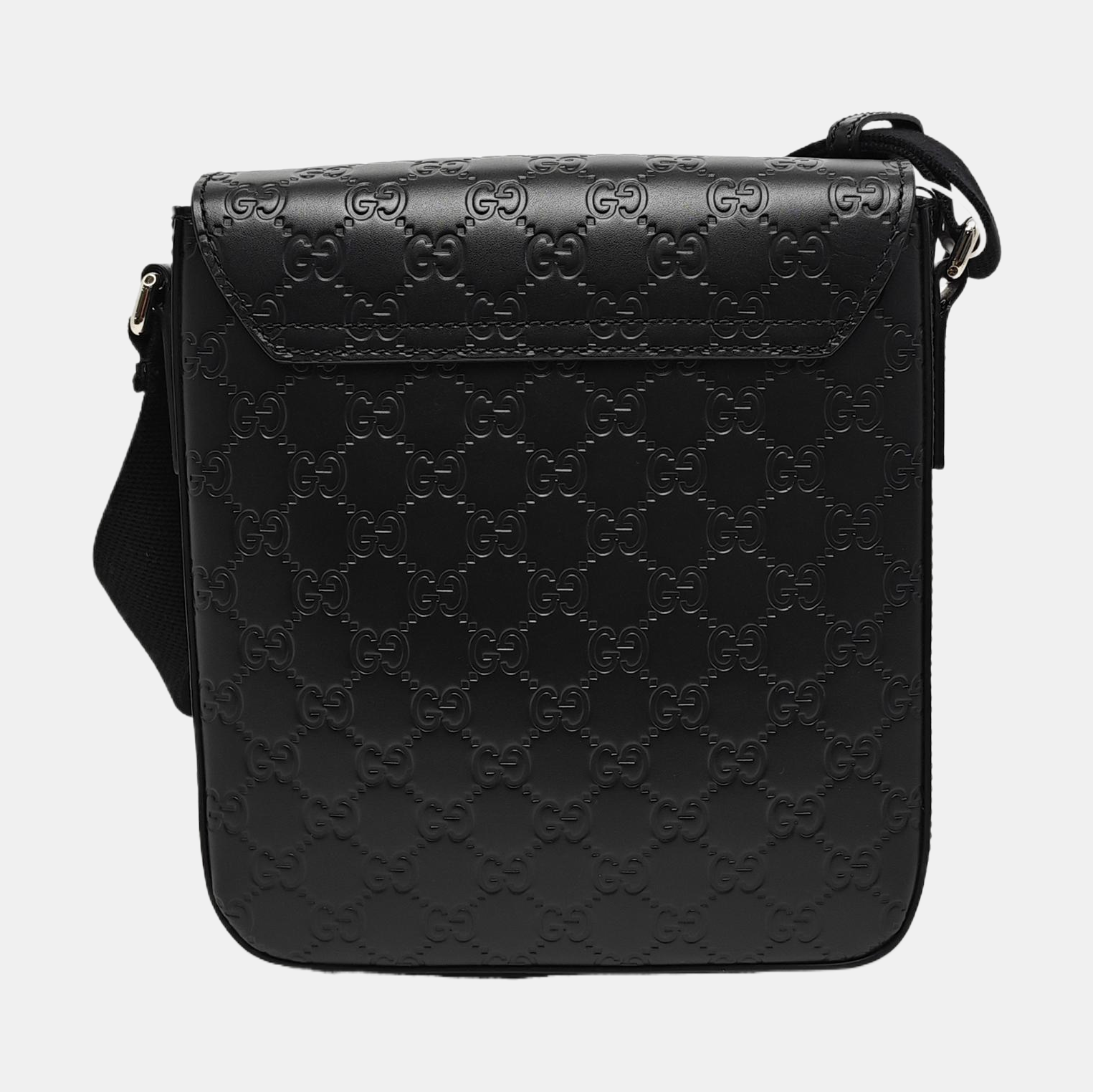 Monogram Calfskin Shoulder Bag Black
