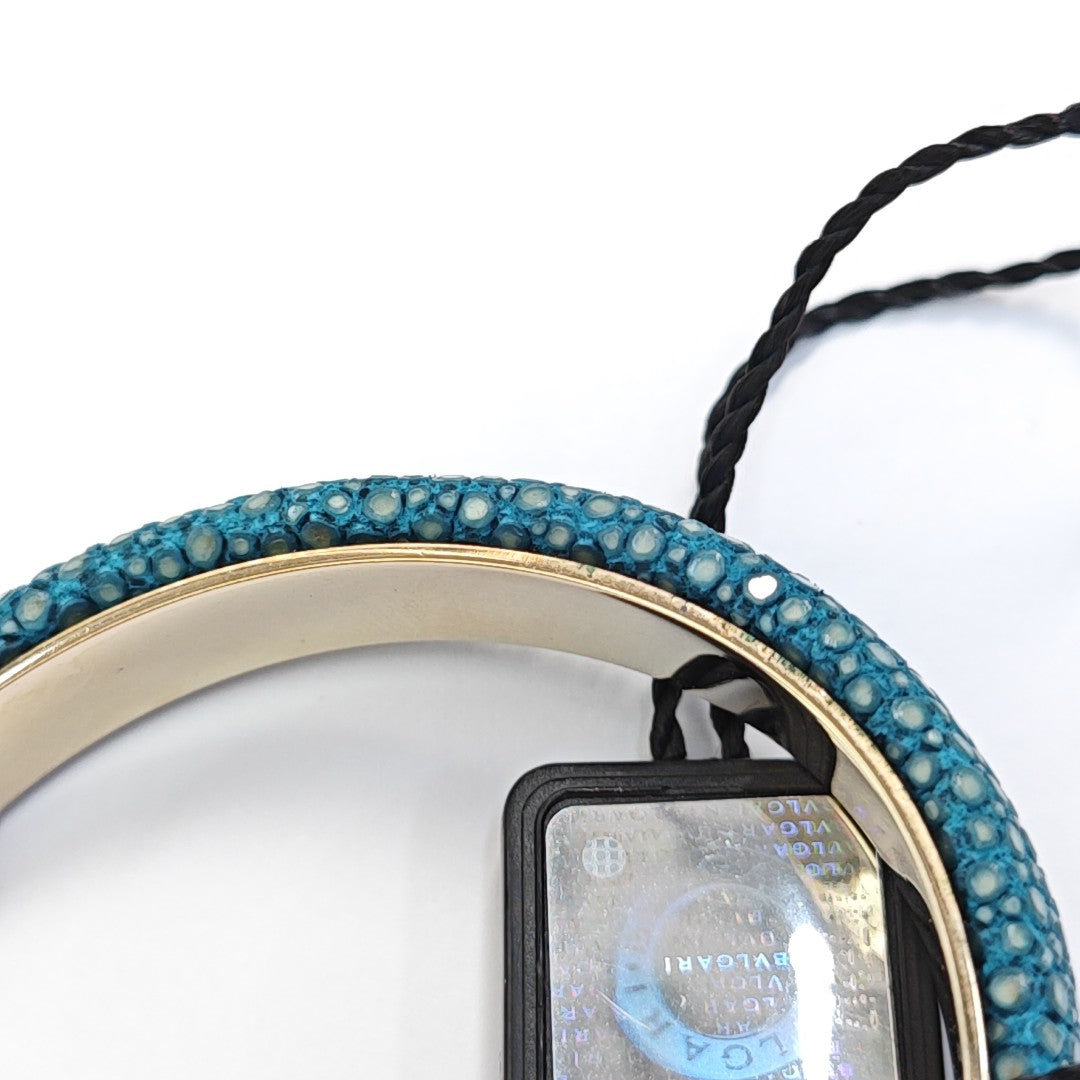 Calfskin Blue Bangle