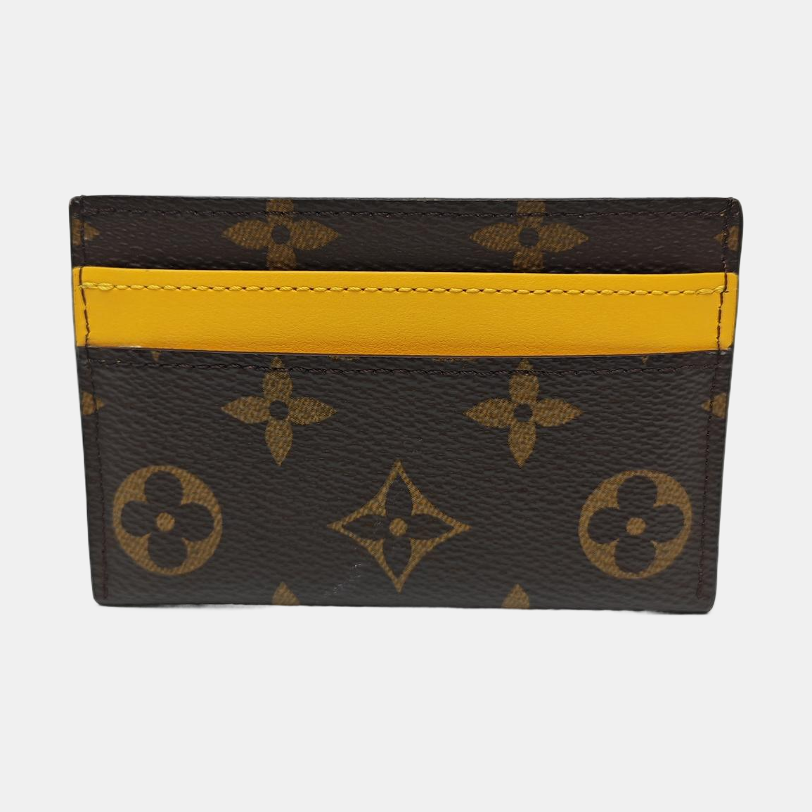 Monogram Coated Canvas Card Holder Brown