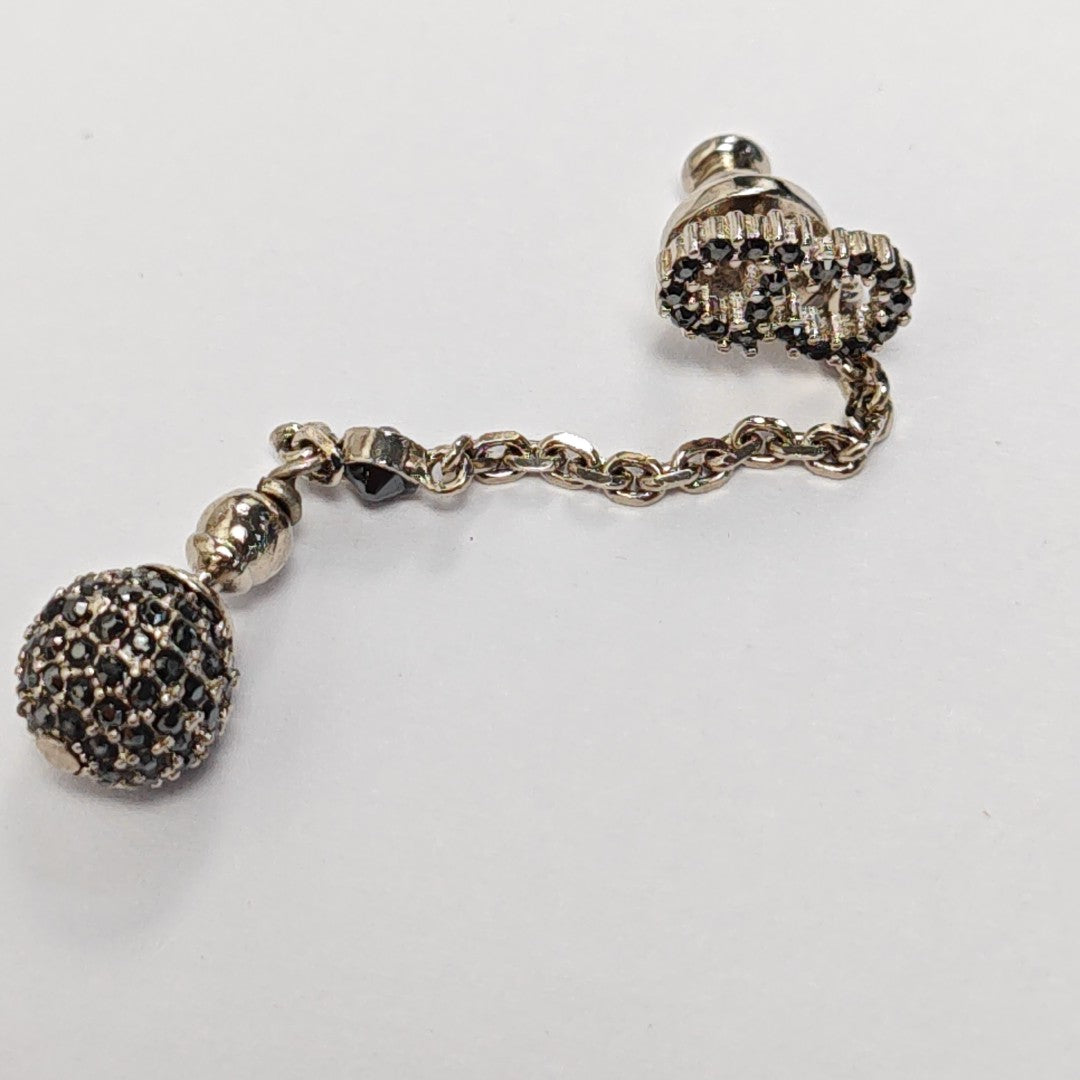 La Petite Tribale Metal Silver Stud Earrings