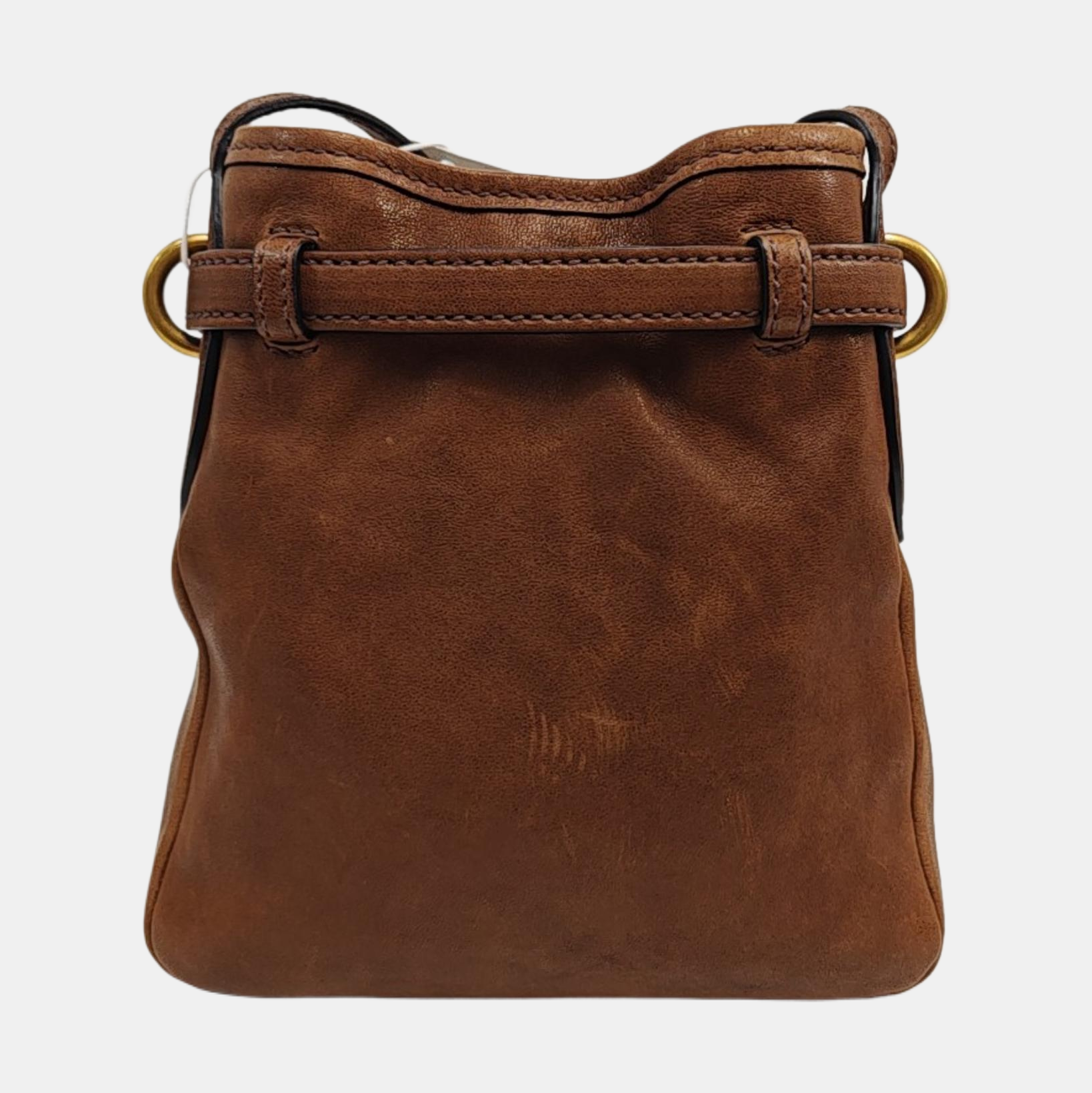 Lambskin Bucket Bag Brown